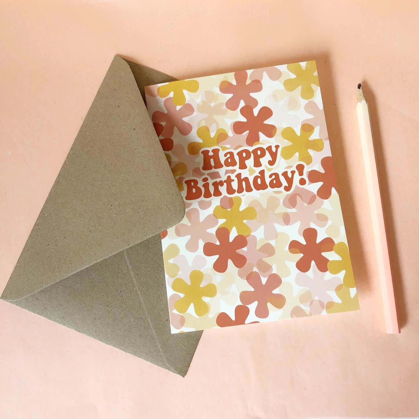 Happy Birthday A6 Greeting Card | Floral | Bohemian