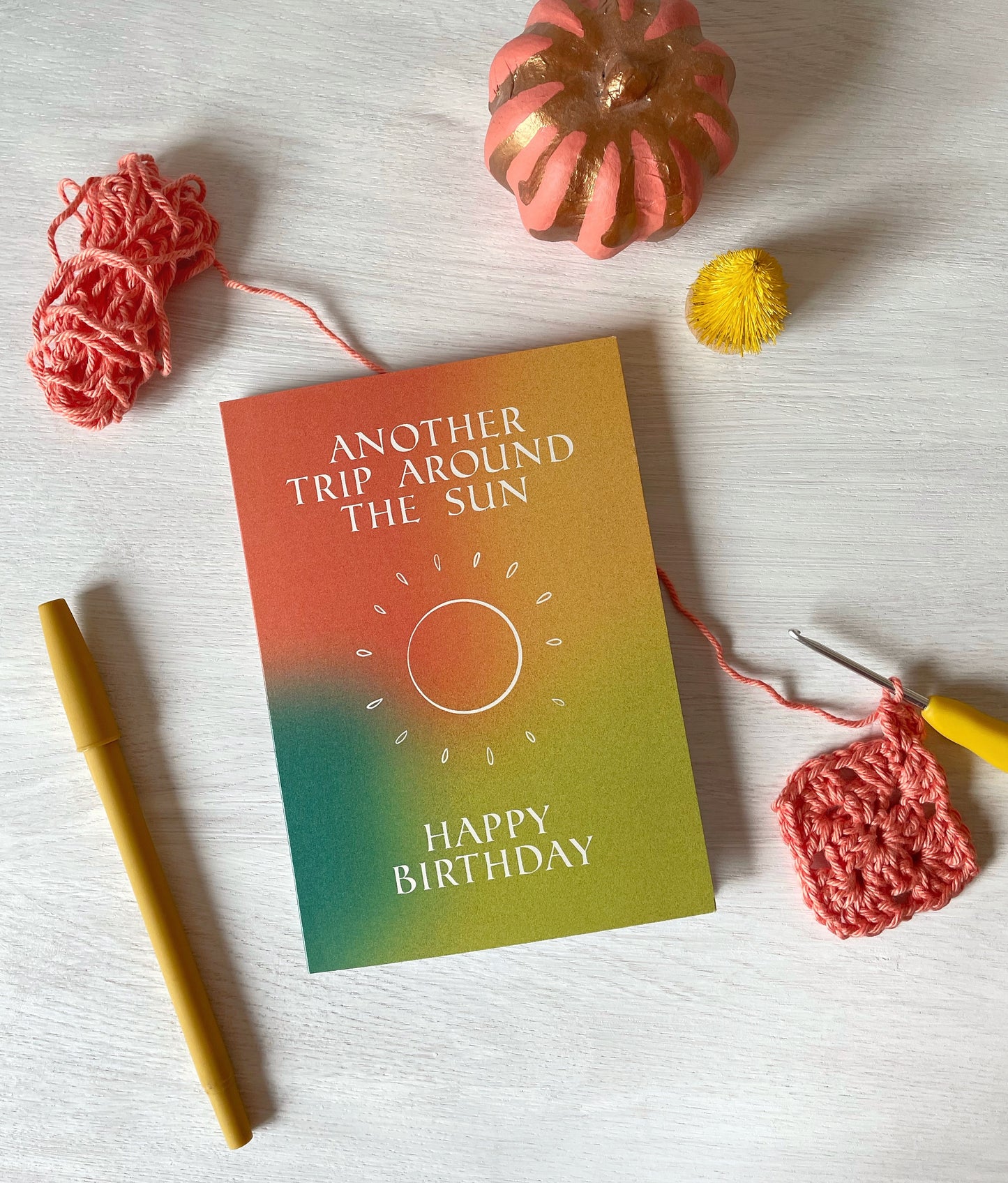 Another Trip Around The Sun A6 Birthday Card | Bohemian