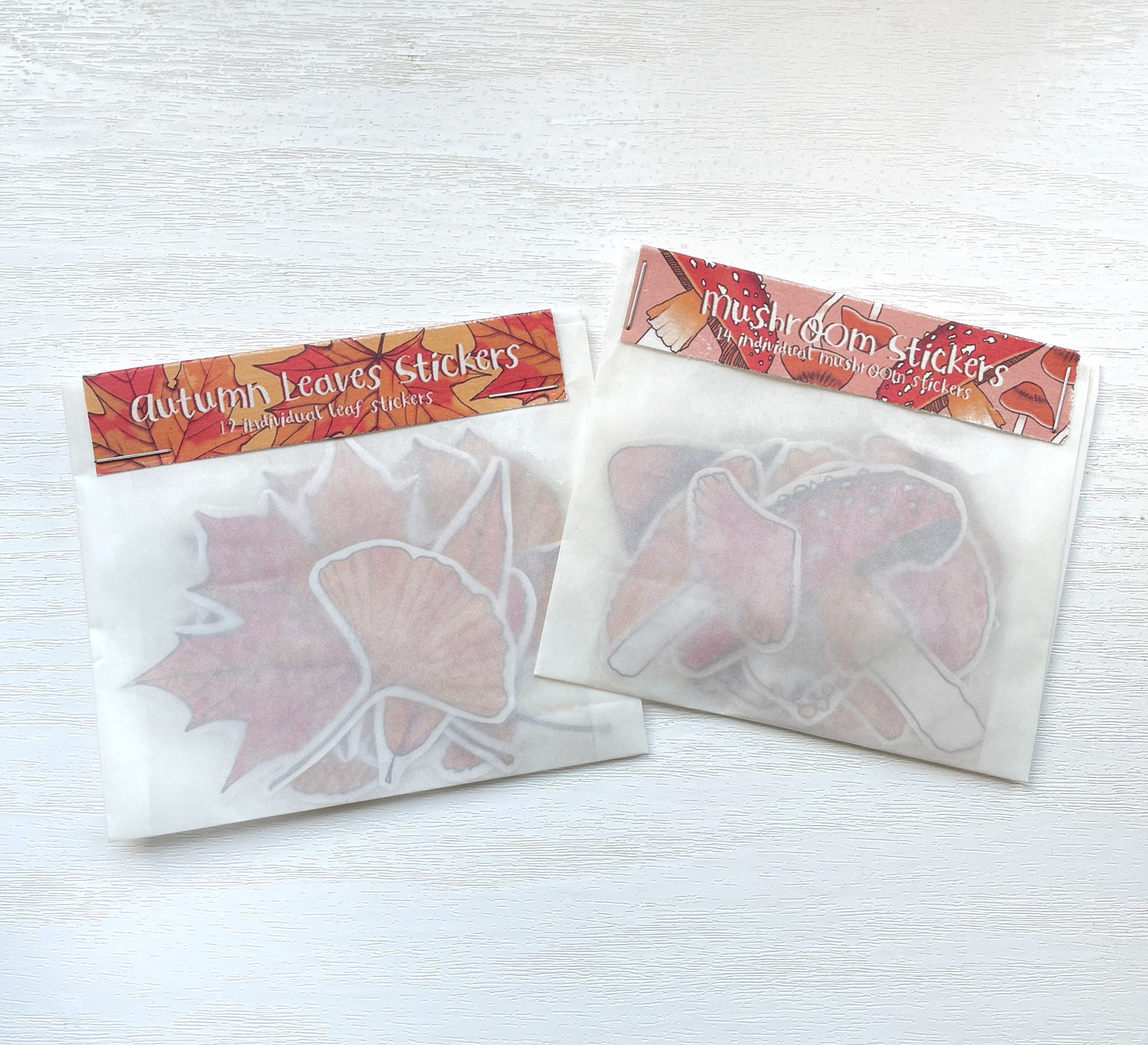 Autumn Mushrooms Sticker Set | Autumnal Journal Stickers