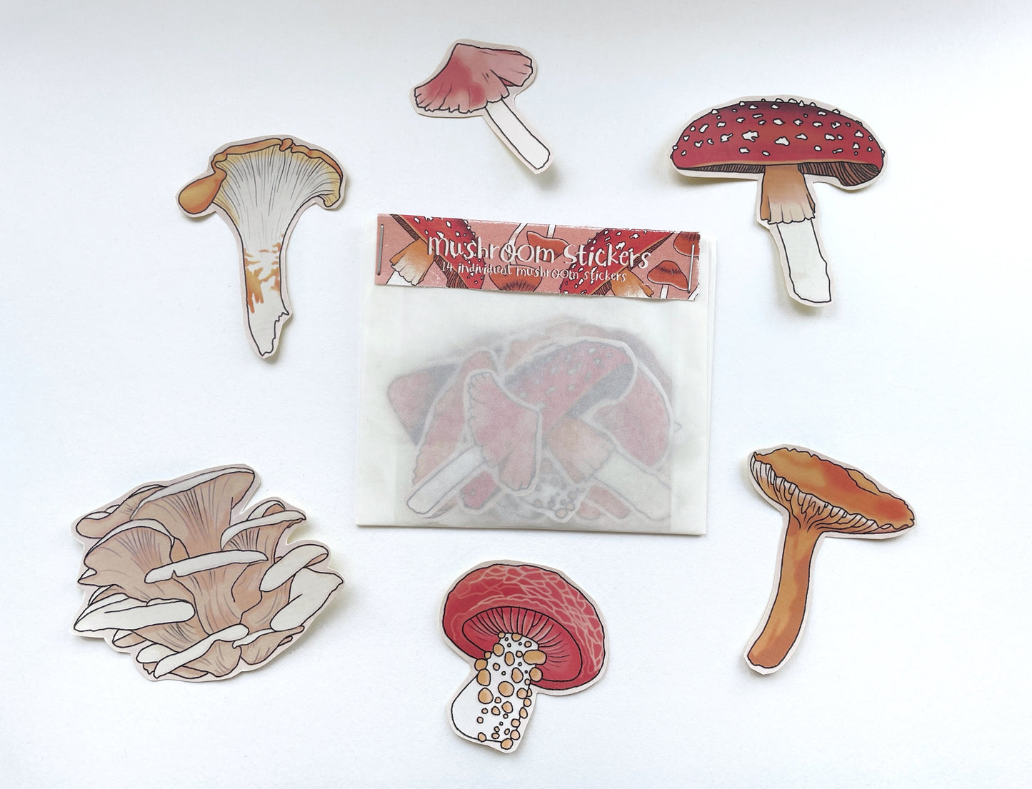 Autumn Mushrooms Sticker Set | Autumnal Journal Stickers