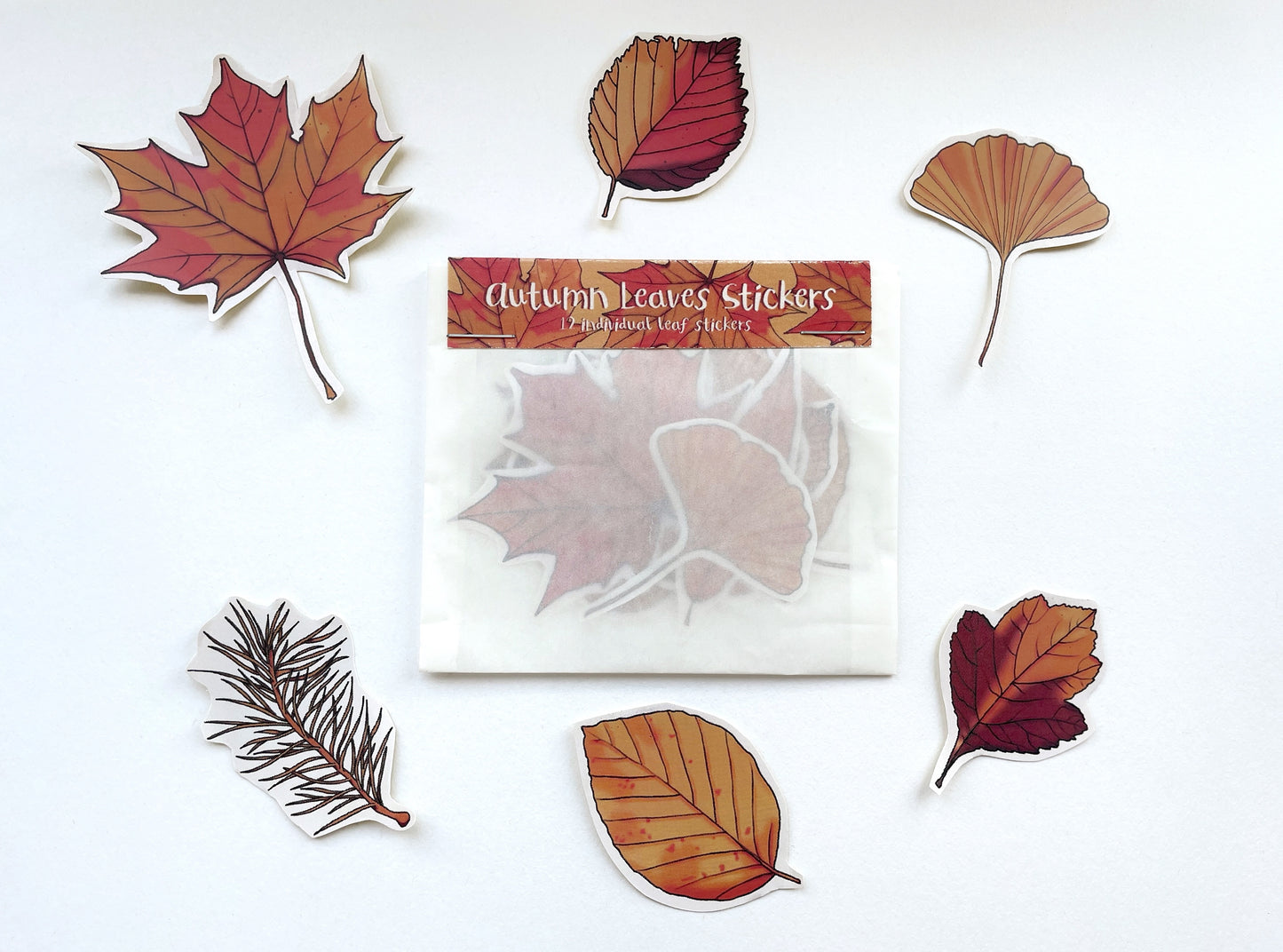 Autumn Leaves Sticker Set | Autumnal Journal Stickers