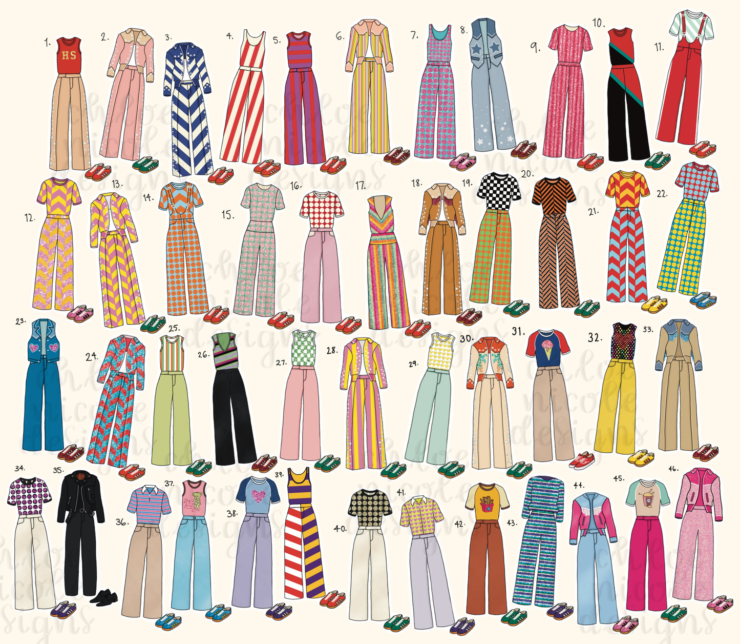 Love On Tour 2022-23 North America Harry Styles Outfit Stickers | HSLOT