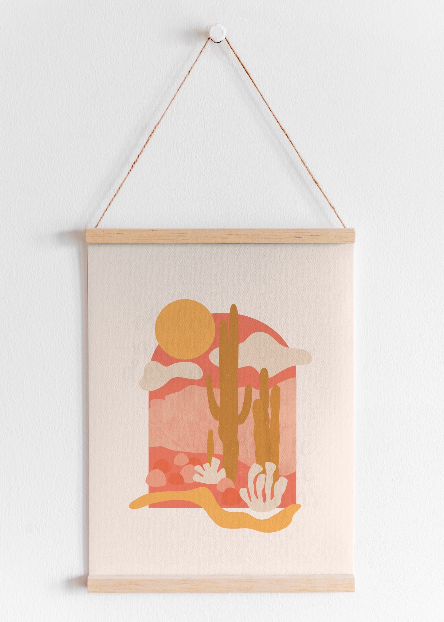 Boho Art Prints - Desert and Moon Phases | Digital Download