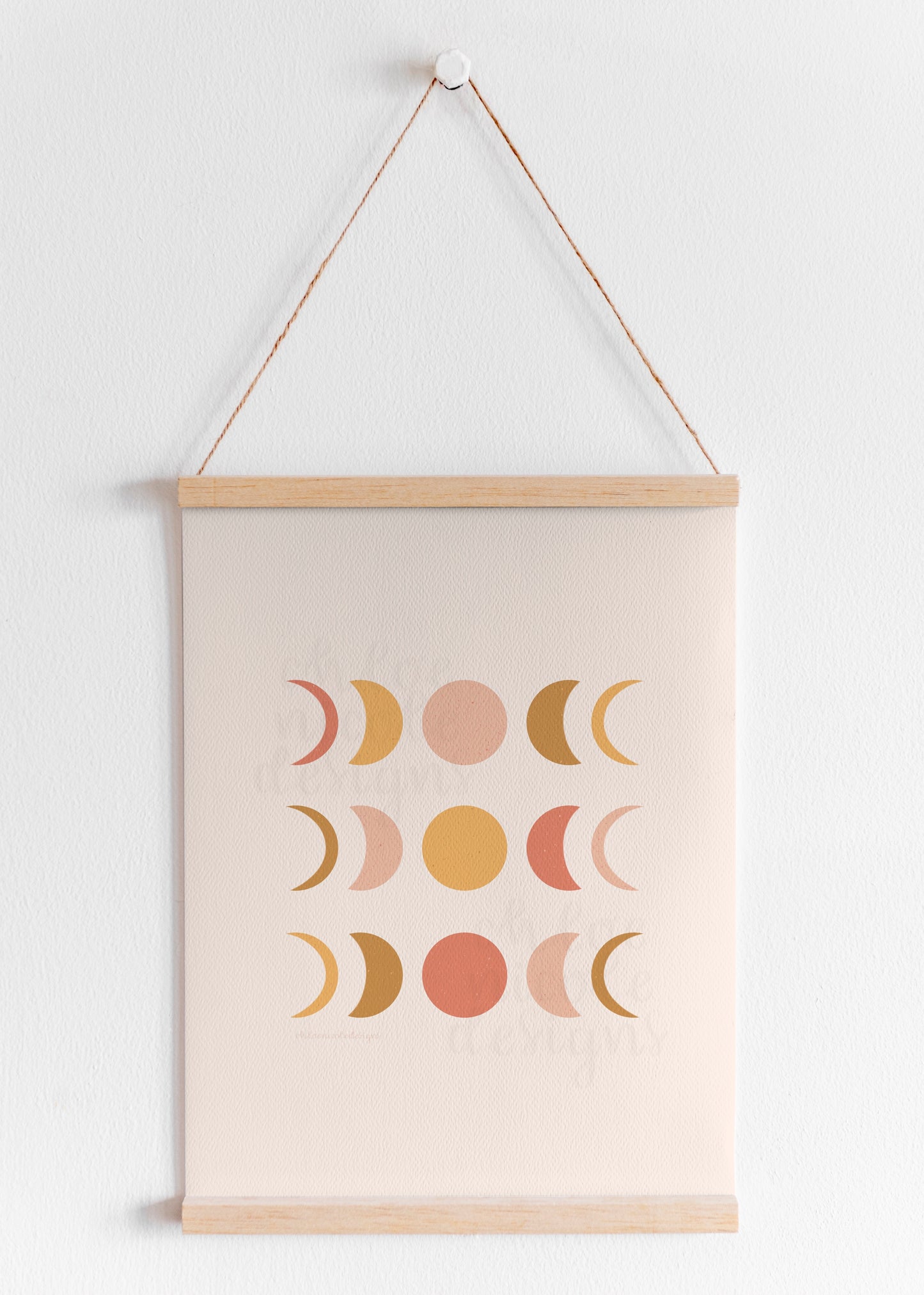 Boho Art Prints - Desert and Moon Phases | Digital Download