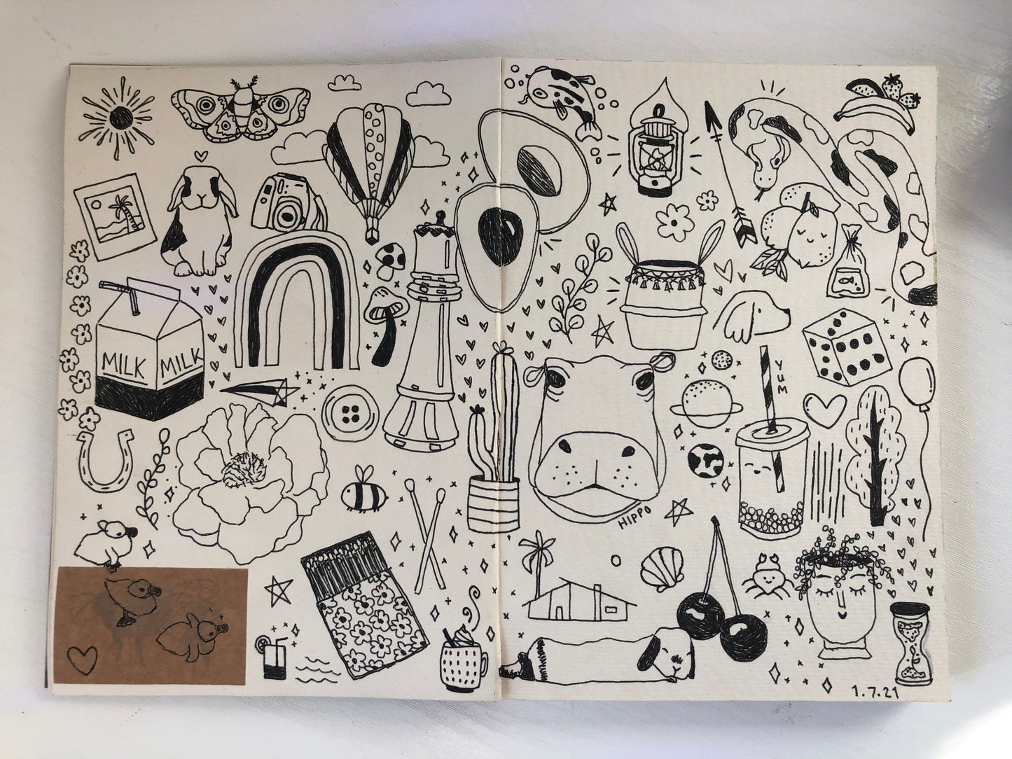 Colouring Page | Doodle Sketchbook | Digital Download