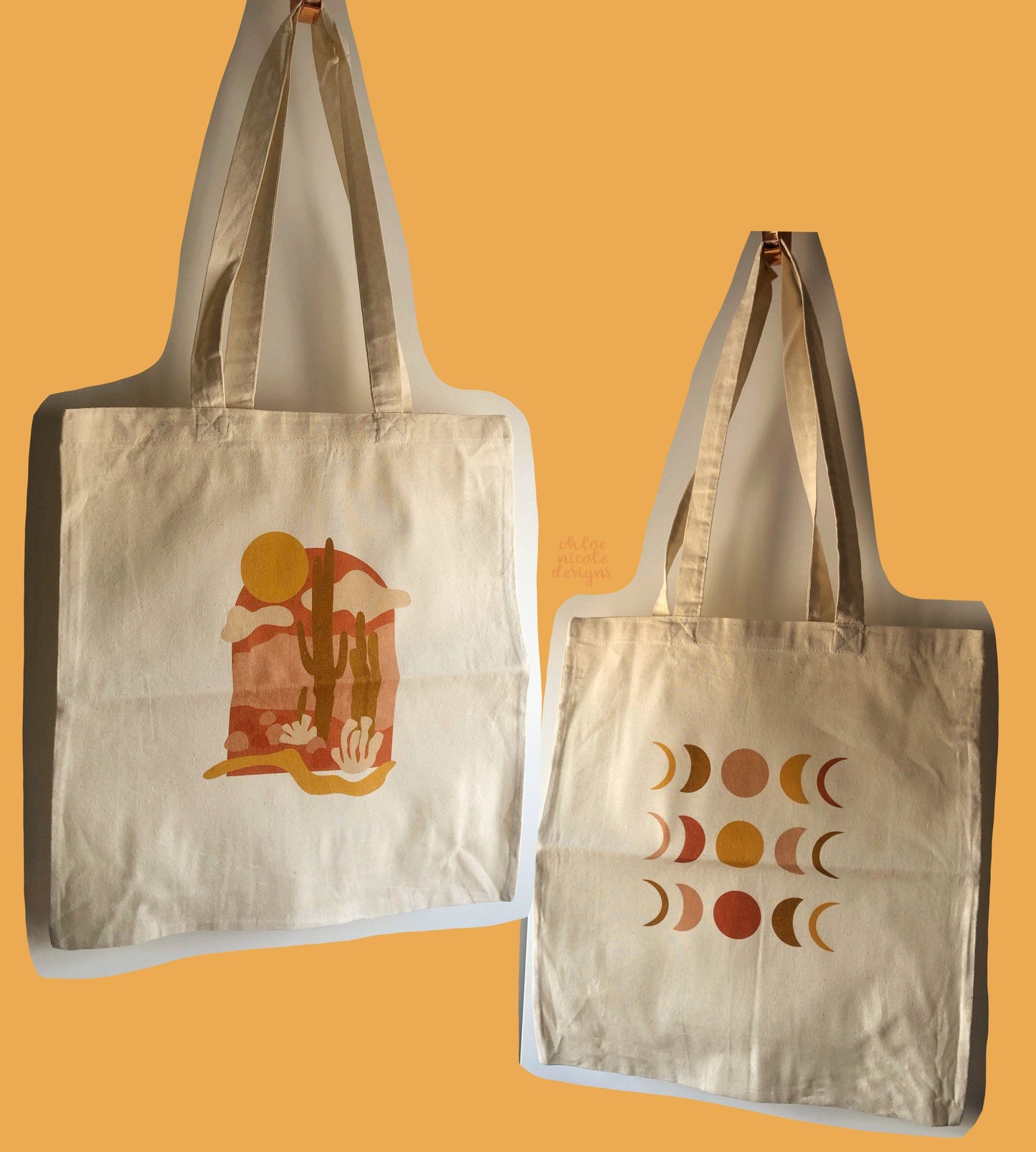 Boho Art Tote Bag | Desert or Moons