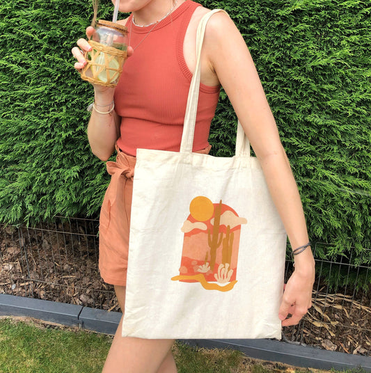 Boho Art Tote Bag | Desert or Moons