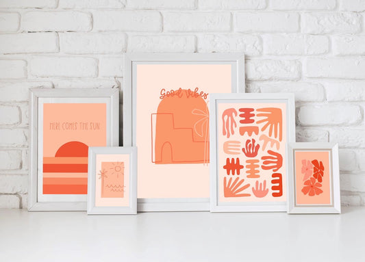 5 Beachy Boho Art Prints | Digital Download