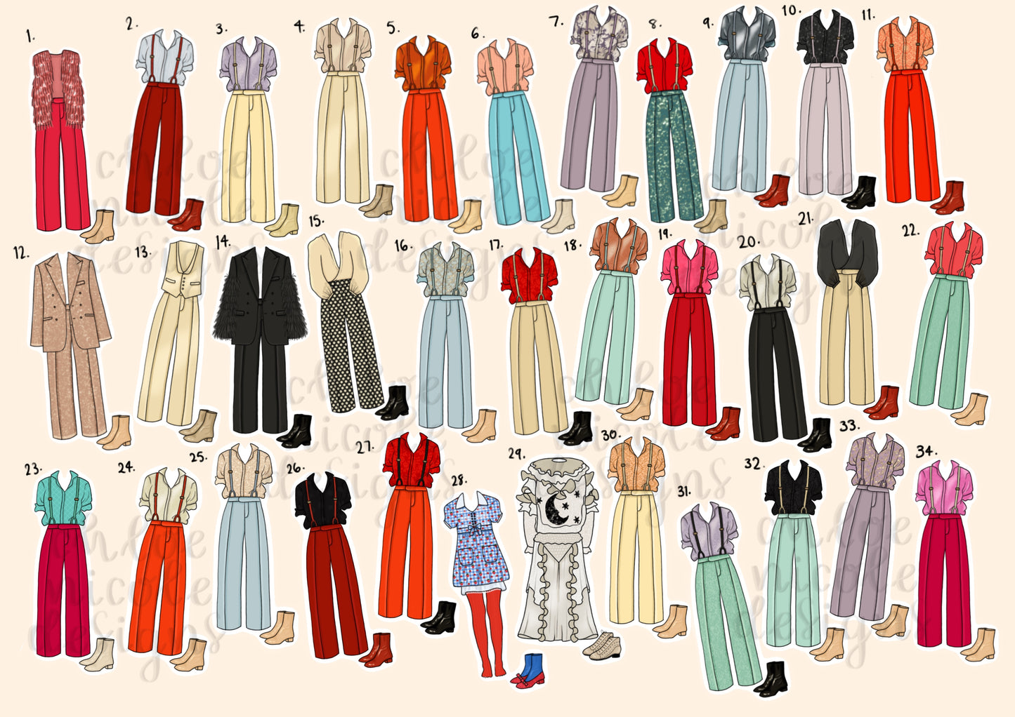 Love On Tour 2021 North America Harry Styles Outfit Stickers | HSLOT