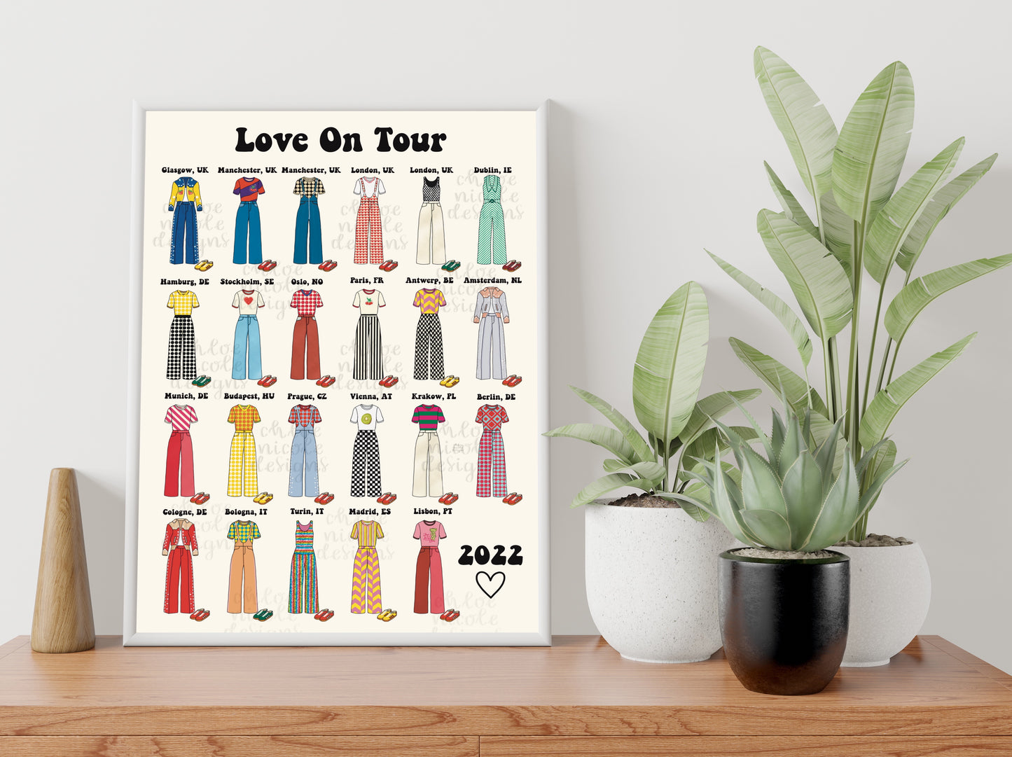 Love On Tour 2022 Europe Harry Styles Outfits A3 Poster | HSLOT