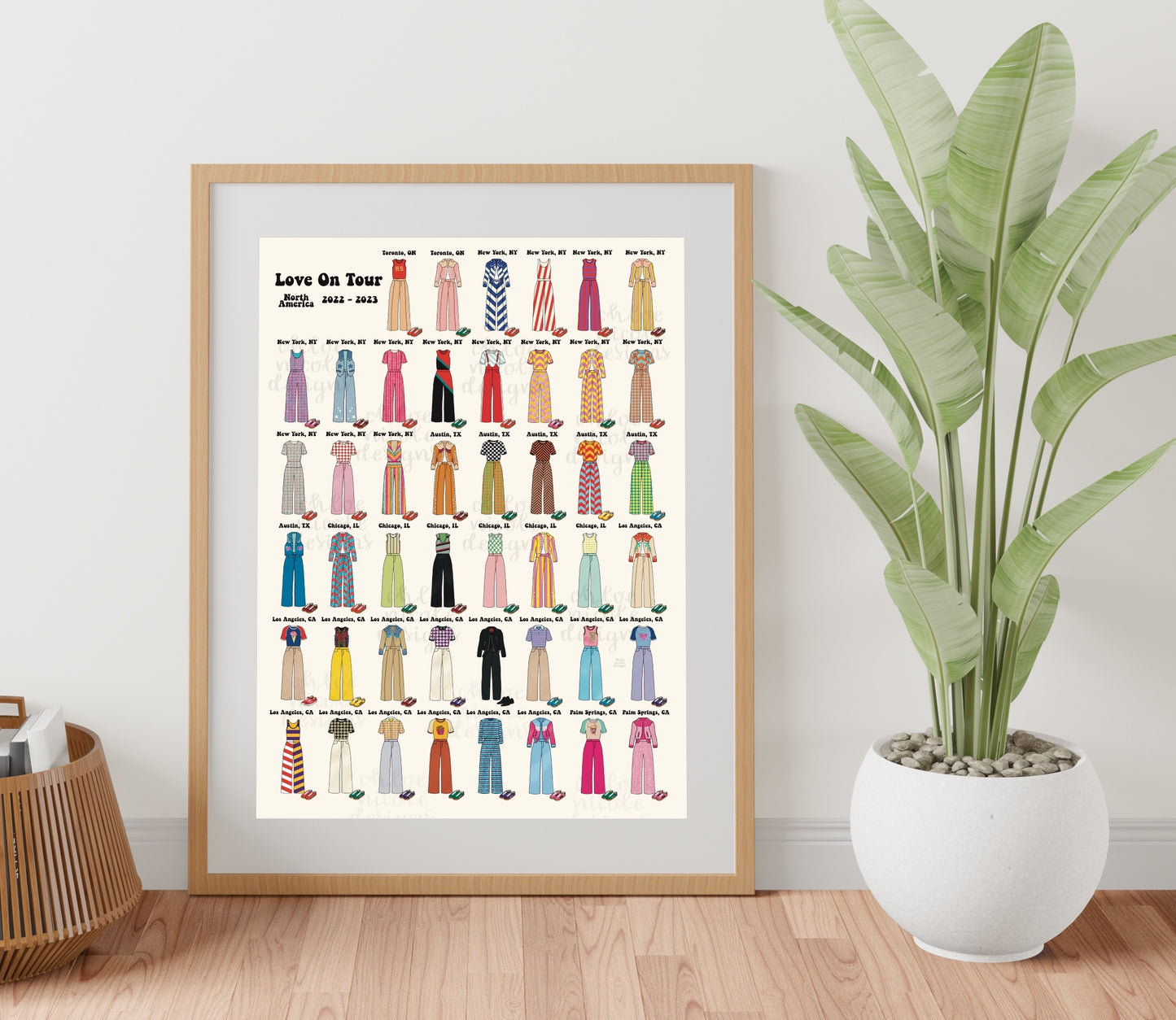 Love on Tour 2022-23 North America Harry Styles Outfits A3 Poster | HSLOT