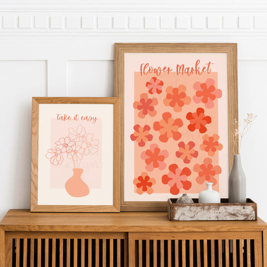 5 Floral Boho Art Prints | Digital Download