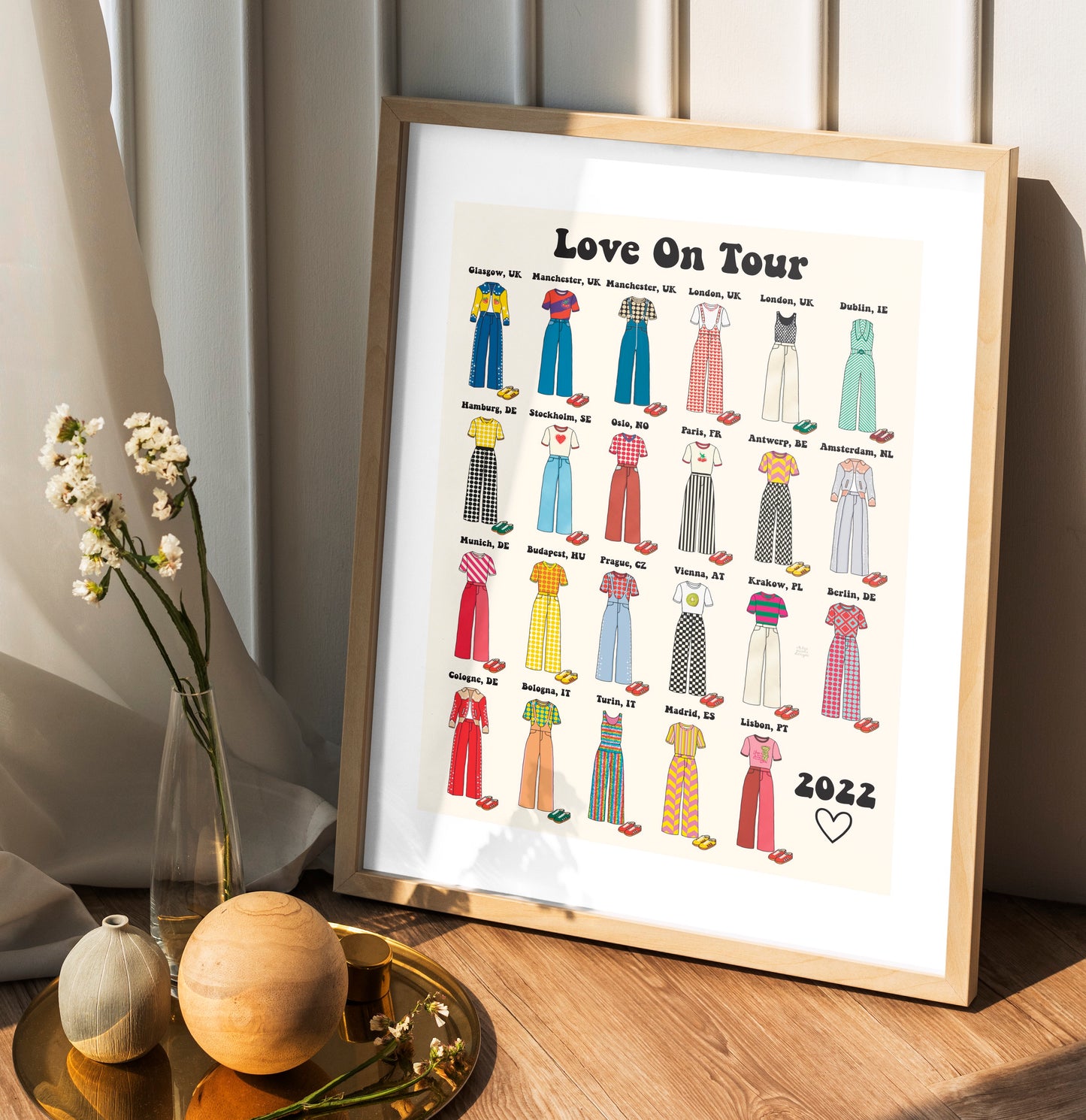 Love On Tour 2022 Europe Harry Styles Outfits A3 Poster | HSLOT