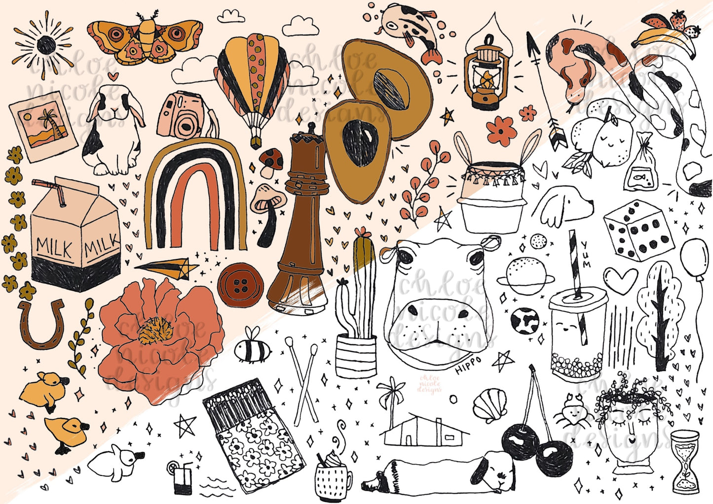 Colouring Page | Doodle Sketchbook | Digital Download