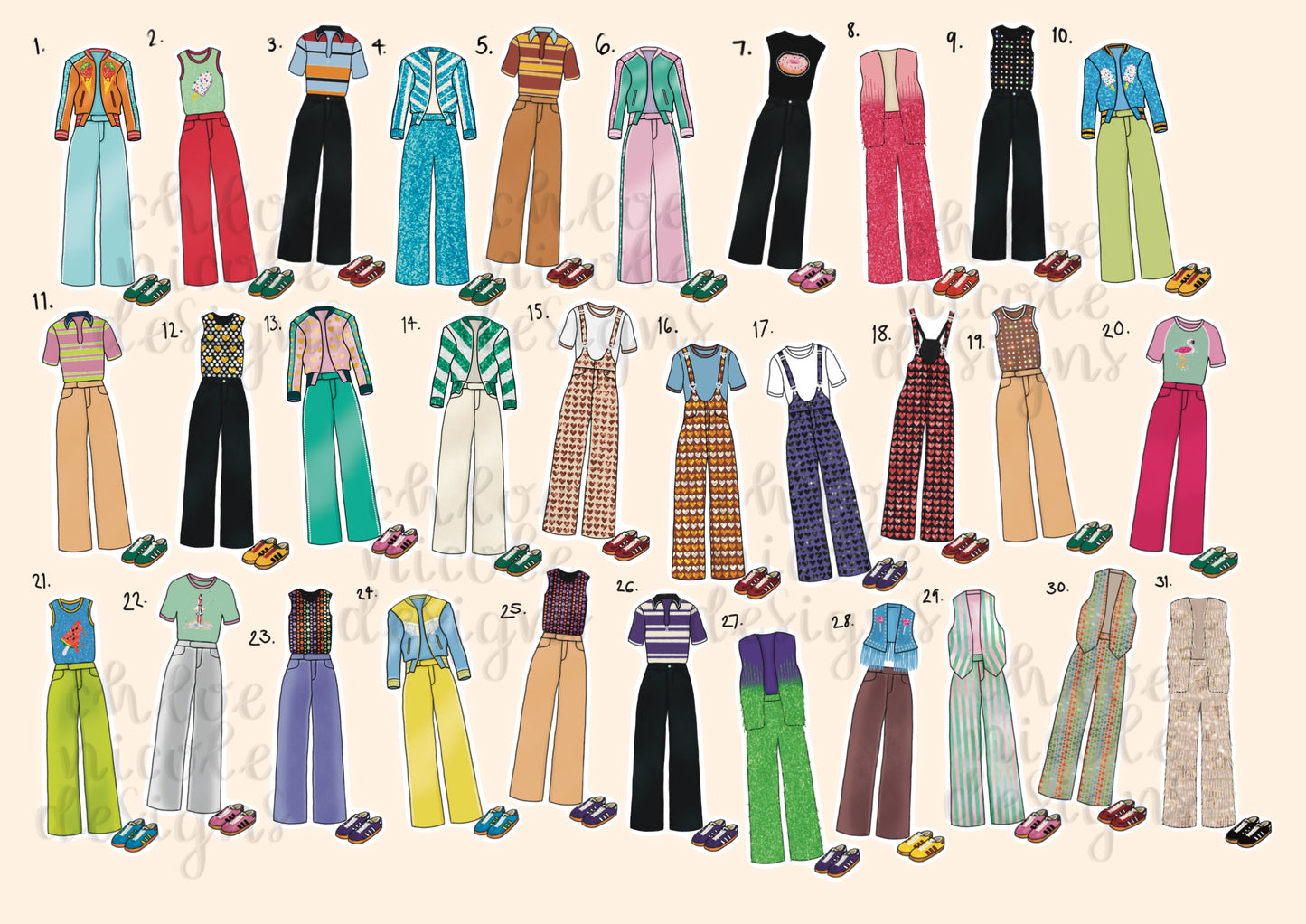 Love On Tour 2023 Europe Harry Styles Outfit Stickers | HSLOT