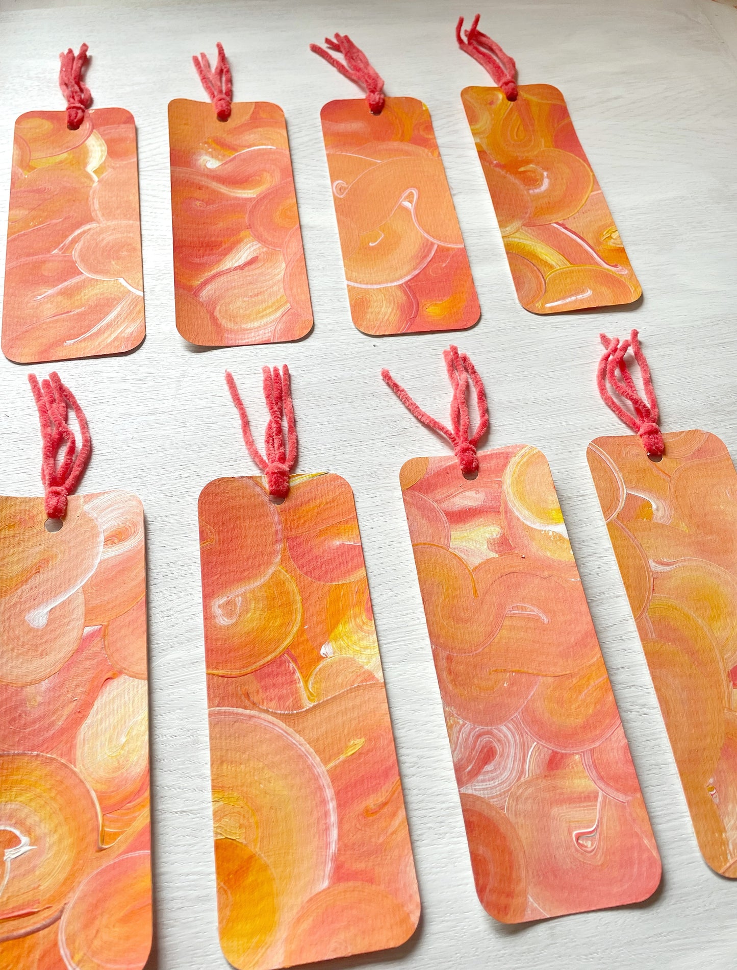 Hand Painted Handmade Swirl Bookmark