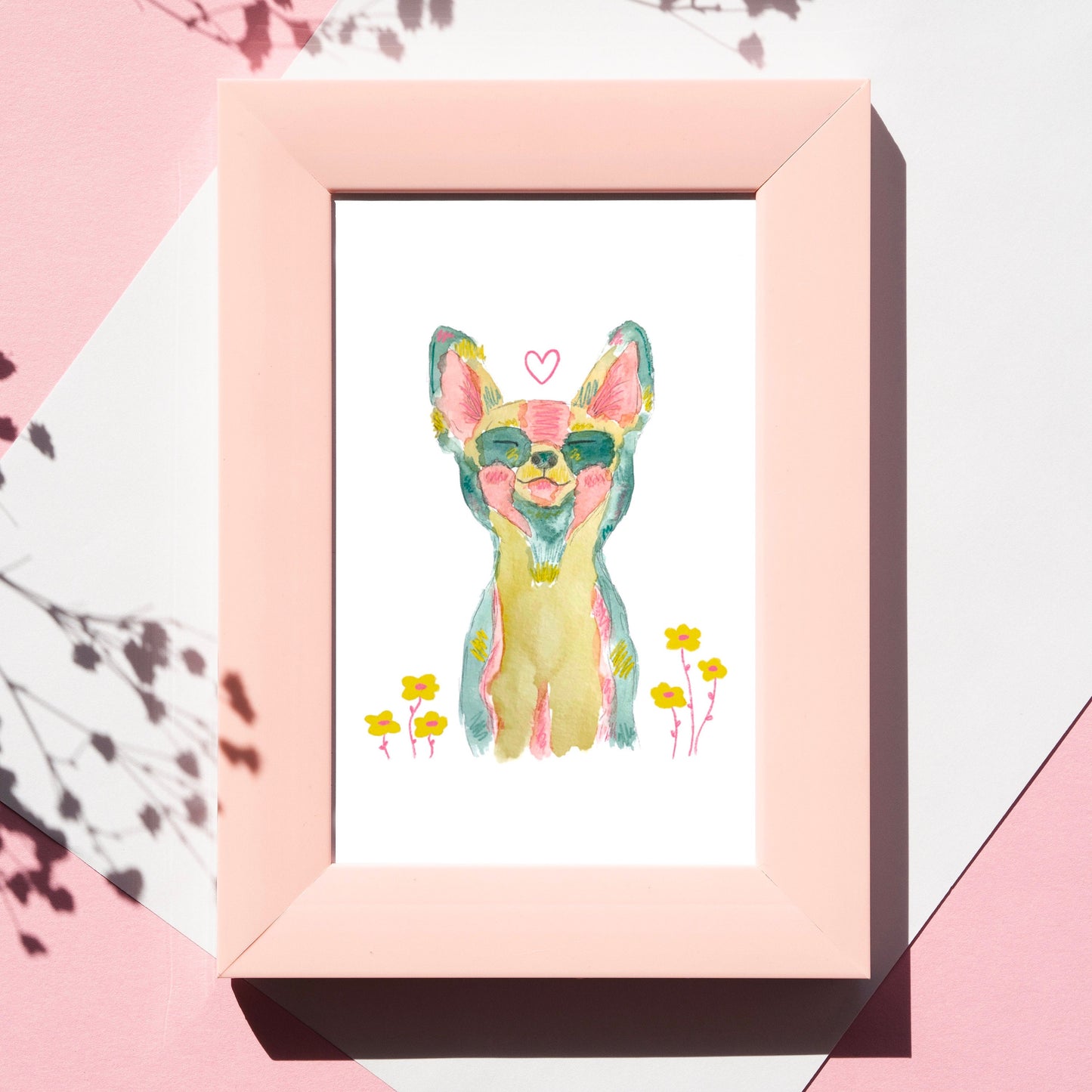 Watercolour Fox Print | A5 | Wall art