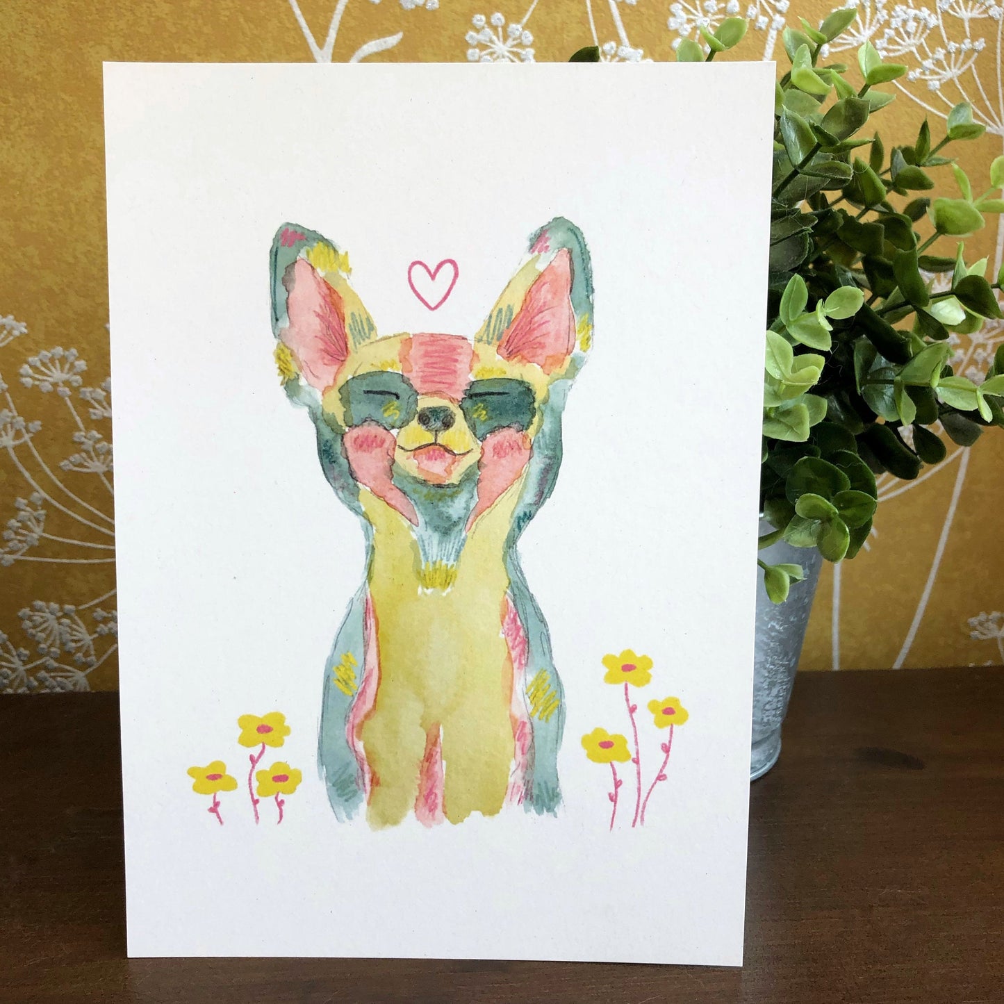 Watercolour Fox Print | A5 | Wall art
