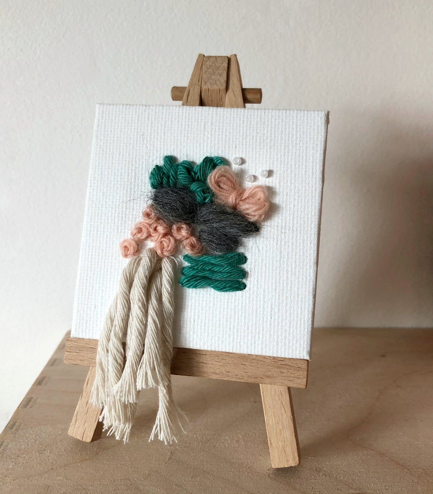 Fibre Art Mini Canvas | Embroidery | Weaving