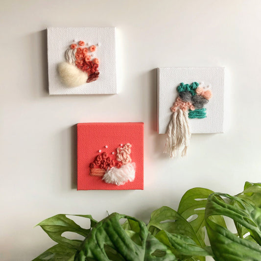 Fibre Art Mini Canvas | Embroidery | Weaving