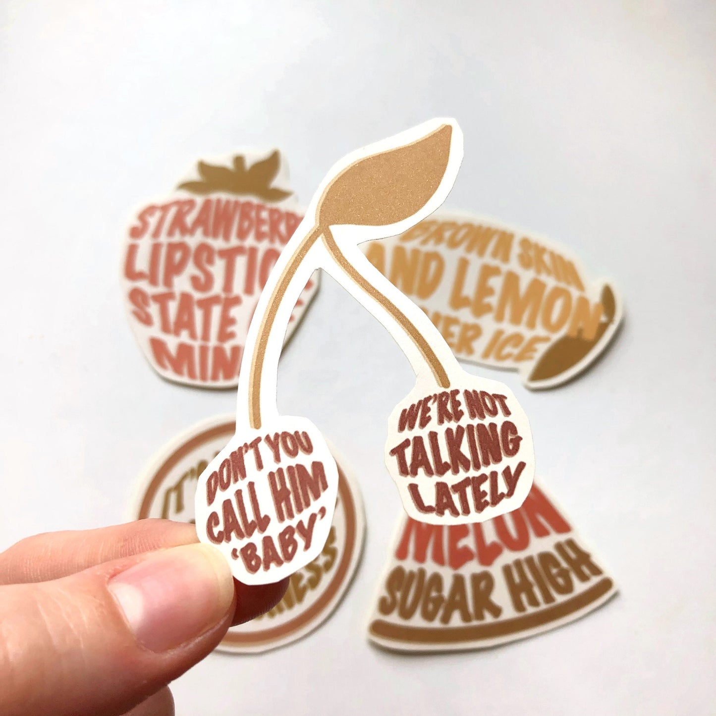 Harry Styles Fruit Lyrics Sticker Set