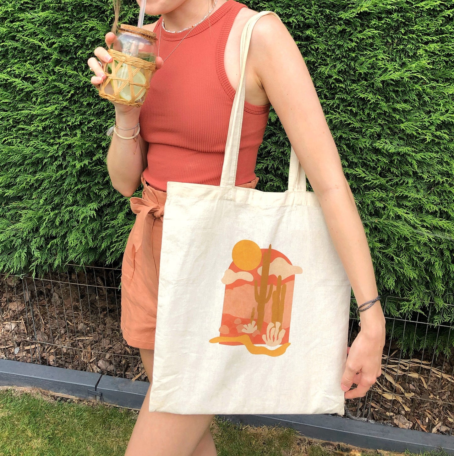 Boho Art Tote Bag | Desert or Moons