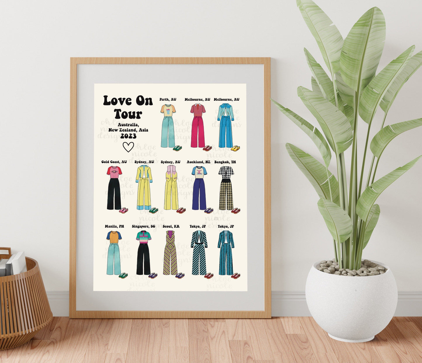 Love On Tour 2023 Australia Outfits A3 Poster | HSLOT New Zealand, Asia (Preorder)