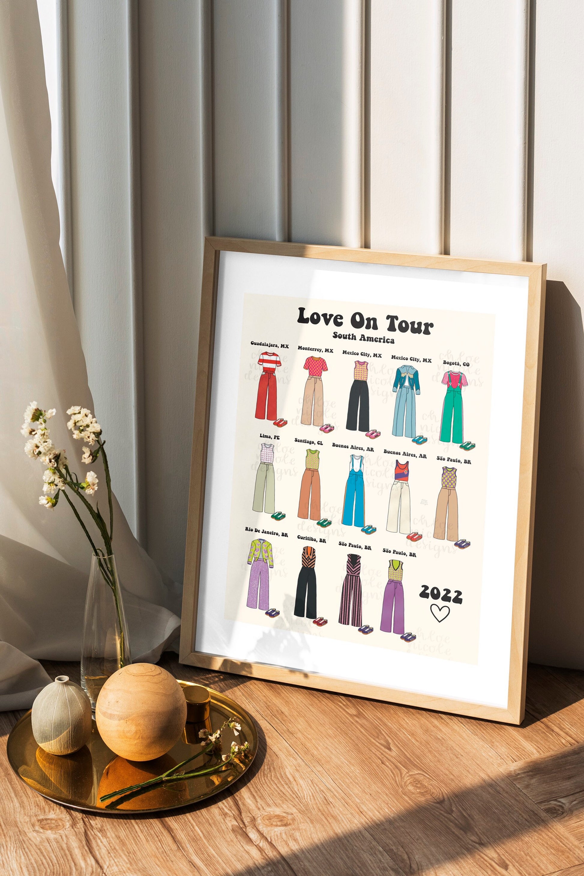 Love on Tour 2022 South America Outfits A3 Poster | HSLOT (Preorder)