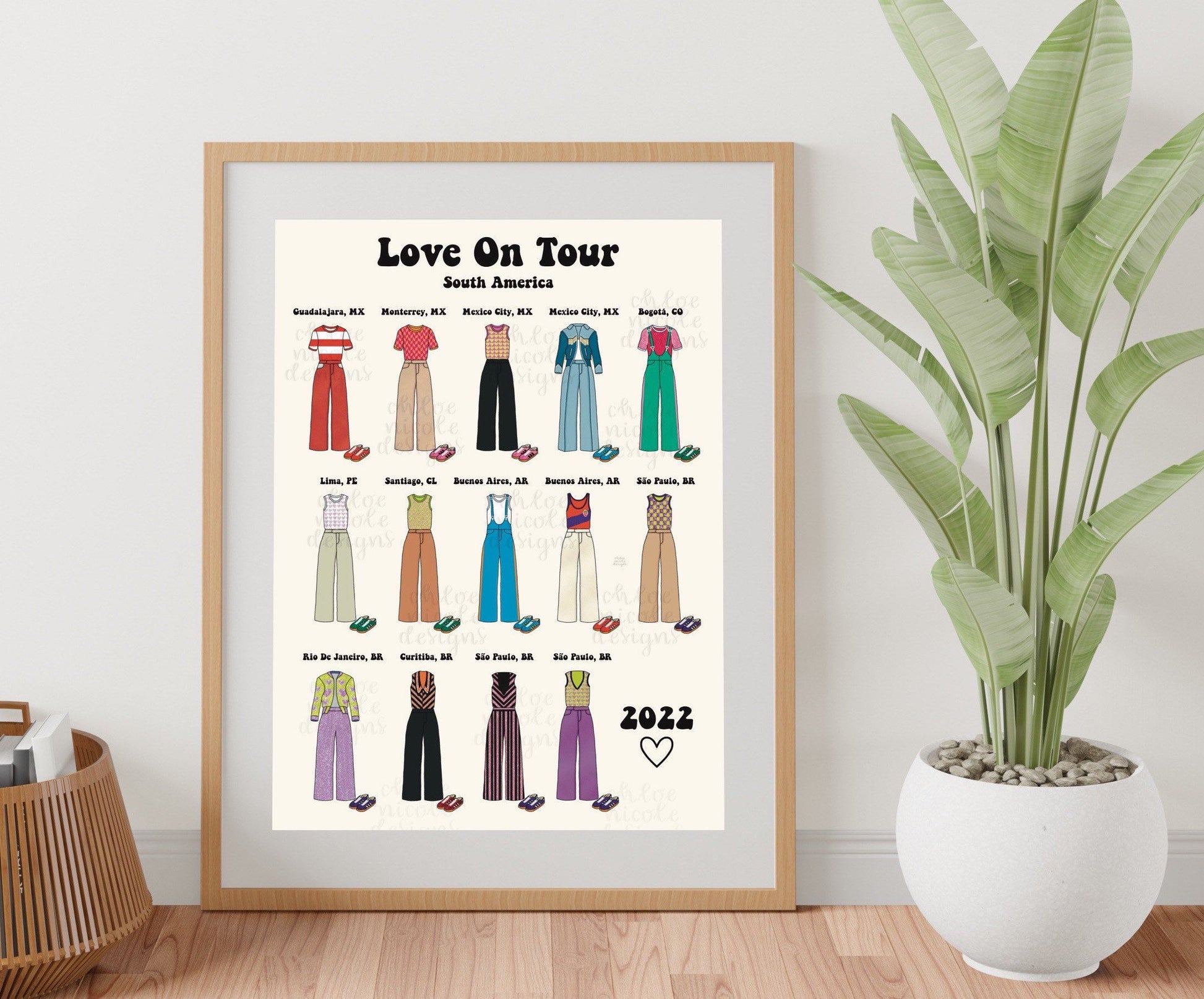 Love on Tour 2022 South America Outfits A3 Poster | HSLOT (Preorder)